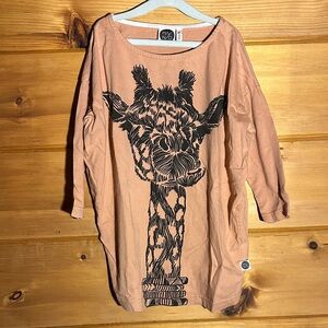 Mainio Giraffe Print Long Sleeve Top kid toddler 98/104 3 T